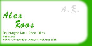 alex roos business card